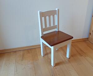 Via-nábytek Dětská dřevěná židlička Povrchová úprava: Moření bílá - dub