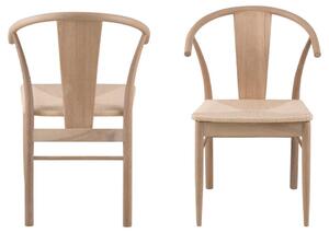 Židle s opěrkou Janik − béžová 83 × 54 × 54 cm ACTONA