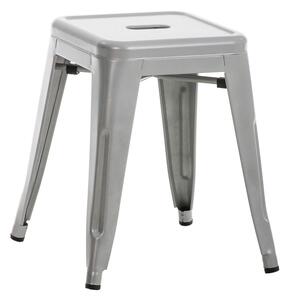Stohovatelná kovová židle Arm - Stříbrná