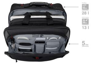 Wenger - Cestovní kufr na kol. 23 l 17" + taška na notebook 15,4" Potomac černá