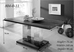 PLAIN SHEESHAM Jídelní stůl 160x90 cm - dřevěný podstavec, palisandr