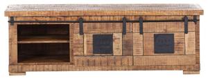 NÍZKÁ KOMODA, mangové dřevo, přírodní barvy, černá, 150/50/45 cm Landscape - Komody z masivu