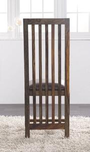 PLAIN SHEESHAM Jídelní židle dřevěná - opěradlo dlouhé, palisandr