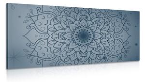 Obraz tmavě modrý květ Mandaly Varianta: 120x60