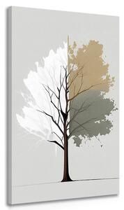 Obraz trojbarevný minimalistický strom Varianta: 50x100