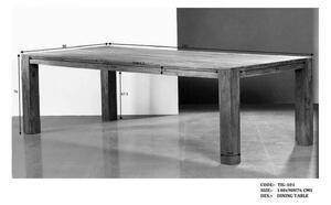 NATURAL Jídelní stůl 140x90 cm, palisandr