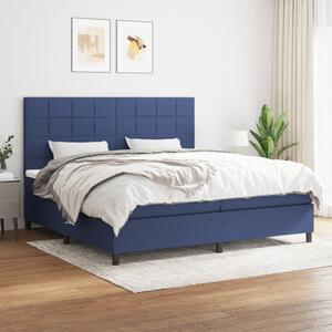 Box spring postel s matrací modrá 200x200 cm textil 3141807