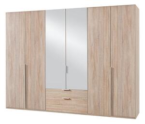 Skříň Moritz - 270/208/58 cm (dub, zrcadlo)