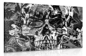 Obraz umělecká lebka v černobílém provedení Varianta: 60x40