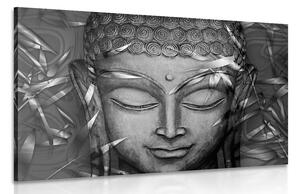 Obraz usmívající se Buddha v černobílém provedení Varianta: 60x40