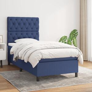 Box spring postel s matrací modrá 80x200 cm textil 3141975