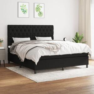 Box spring postel s matrací černá 160x200 cm textil 3142027
