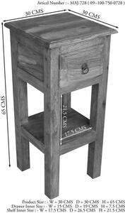 CASTLE Příruční stolek 65x30 cm, palisandr