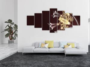 Obraz - Zářivé květiny (210x100 cm)