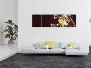 Obraz - Zářivé květiny (170x50 cm)