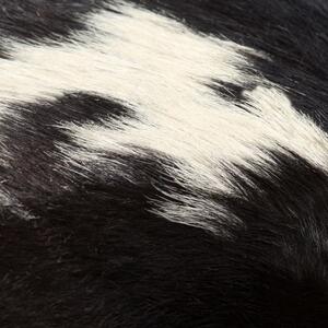 Lavička z pravé kozí kůže - černá | 120x30x45 cm