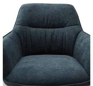 ŽIDLE S PODRUČKAMI, železo, tkaná látka, modrá, černá Novel - Jídelní židle