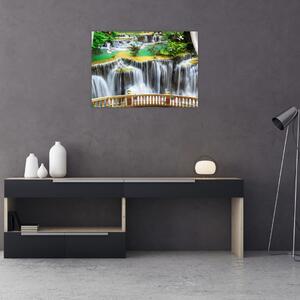 Obraz - Výhled na kouzelné vodopády (70x50 cm)