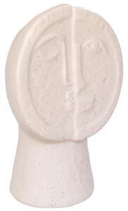 Nordic Living Béžová keramická váza Facelime 17,5 cm