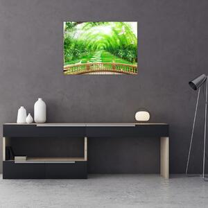 Obraz - Výhled na tropickou zahradu (70x50 cm)
