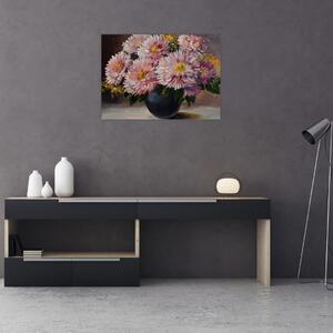 Obraz - Olejomalba, Květiny ve váze (70x50 cm)