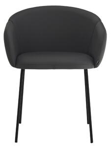 Černá koženková jídelní židle Teulat Add II