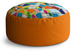 Sablio Taburet Circle Barevná mozaika: 38x48 cm