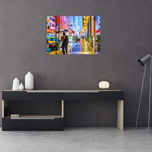 Obraz - Město v neonové záři (70x50 cm)