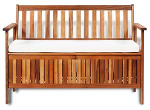 Zahradní úložná lavice - 120x63x84 cm | masivní akáciové dřevo