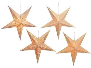 Závěsné svítící hvězdy krémové 4 druhy Barva: 2