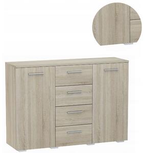 Komoda Matkam Helena 120 x 35 x 84,5cm dub sonoma matný