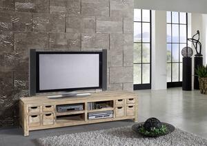 GREY WOOD TV stolek 200x50 cm, masivní indický palisandr