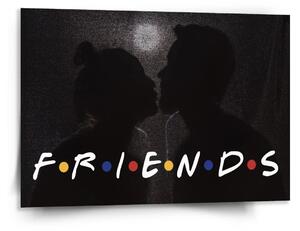Sablio Obraz Seriál přátelé FRIENDS Polibek - 150x110 cm