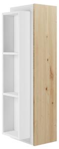 Závěsná koupelnová skříňka SELI, 30x100x30, dub lefkas/bílá, pravá