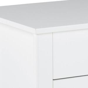 Noční stolek Julso (2x zásuvka, bílá)