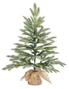 Umělý vánoční stromek v jutě, zasněžený, výška 60 cm, zelený