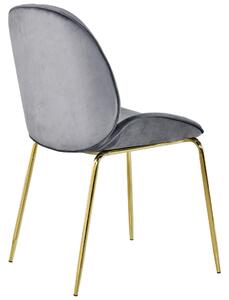 ŽIDLE, šedá, barvy zlata Novel - Jídelní židle