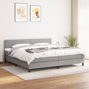 Box spring postel s matrací světle šedá 180 x 200 cm textil 3139993