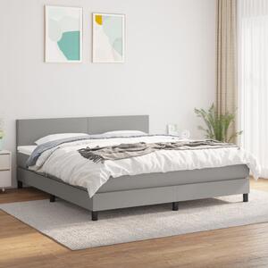 Box spring postel s matrací světle šedá 180 x 200 cm textil 3139913