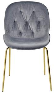 ŽIDLE, šedá, barvy zlata Novel - Jídelní židle
