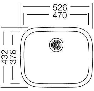 Dřez nerezový Sinks Neptun 526 V 0,6mm matný