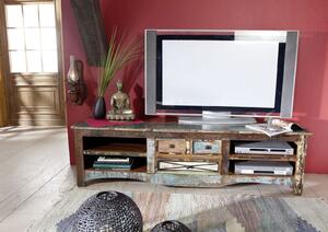 OLDTIME TV stolek 180x50 cm, staré dřevo