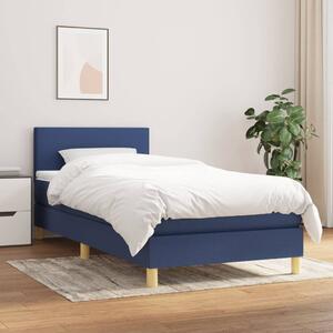 Box spring postel s matrací modrá 80x200 cm textil 3140415
