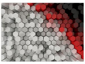 Obraz - 3D hexagony (70x50 cm)