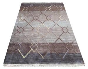Makro Abra Moderní kusový koberec protiskluzový Hypnotik 06 hnědý Rozměr: 160x230 cm