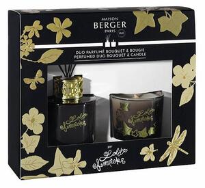Dárková sada Lolita Lempicka - aroma difuzér a vonná svíčka, černá Lampe Berger Paris