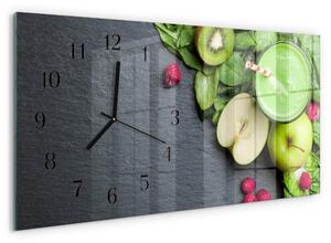 Skleněné hodiny horizontální Ovocné smoothie zsppc-60x30-00295326