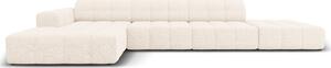 Světle béžová čalouněná rohová pohovka Cosmopolitan Design Chicago 341 cm, levá