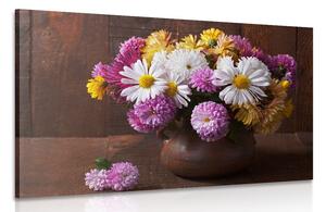Obraz zátiší s podzimními chryzantémami Varianta: 60x40