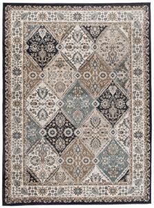 Makro Abra Kusový koberec klasický DUBAI L427B antracitový Rozměr: 120x170 cm